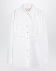 Valentino White cotton shirt with ruffles