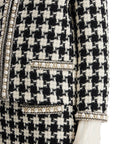 Valentino Garavani embroidered jacket in damier light tweed