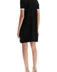 Valentino Garavani black and ivory knit dress with round neck in viscose