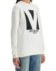 Valentino Garavani ivory cotton sweatshirt with bold stylized logo