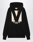 Black sweatshirt with Chez Valentino print