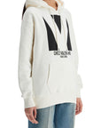 Valentino Garavani ivory cotton hoodie with large logo