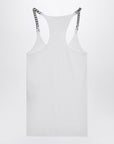 Stella McCartney White tank top with chain straps