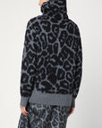 Stella McCartney Leopard print turtleneck sweater in wool