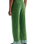 Valentino Garavani velvet pants with jacquard border