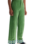 Valentino Garavani velvet pants with jacquard border