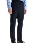 Valentino Garavani dark blue wool elegant pants regular fit with pleats