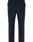 Valentino Garavani dark blue wool elegant pants regular fit with pleats