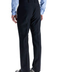 Valentino Garavani dark blue wool elegant pants regular fit with pleats