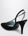 Valentino Garavani High slingback Foliefoliage black and gold
