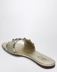 Valentino Garavani Roman Stud Sandals in Platinum Colour