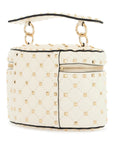 Valentino Garavani light ivory leather cylinder bag with chain