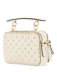 Valentino Garavani ivory quilted leather crossbody bag with studs