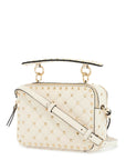 Valentino Garavani ivory quilted leather crossbody bag with studs