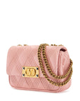 Valentino Garavani borsa a spalla small rock-chic rosa geranio in pelle