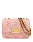 Valentino Garavani borsa a spalla small rock-chic rosa geranio in pelle