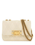 Valentino Garavani small shoulder bag in leather with golden chain butter white