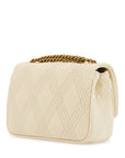 Valentino Garavani small shoulder bag in leather with golden chain butter white