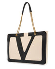 Valentino Garavani large white chain tote bag