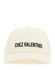 Valentino Garavani ivory cotton baseball cap with adjustable embroidered logo