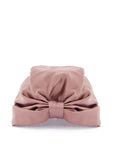 Valentino Garavani wrap-around silk turban with voluminous effect in beige and gold