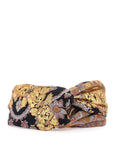 Valentino Garavani black gold orange floral hairband