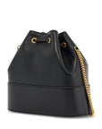 Valentino Garavani mini bucket bag in black leather with drawstring