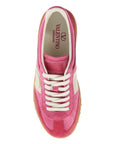 Valentino Garavani velcro sneakers in cyclamen and pink