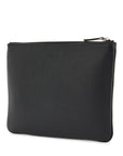 Valentino Garavani black leather minimalist pouch with zip