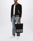 Saint Laurent North/South tote bag in black canvas