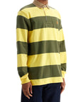 Polo Ralph Lauren olive green and yellow striped cotton polo