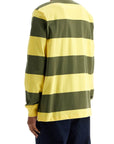 Polo Ralph Lauren olive green and yellow striped cotton polo