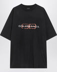 Balenciaga Faded black BB Icon Stencil Medium Fit T-shirt