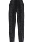 Alexander Mcqueen broken pinstripe trousers