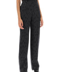 Alexander Mcqueen broken pinstripe trousers