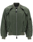 Alexander Mcqueen convertible bomber jacket in nylon satin