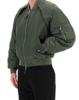 Alexander Mcqueen convertible bomber jacket in nylon satin