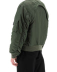 Alexander Mcqueen convertible bomber jacket in nylon satin