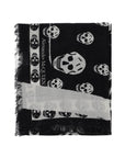 Alexander Mcqueen slashed skull scarf