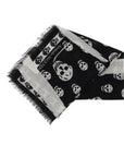 Alexander Mcqueen slashed skull scarf