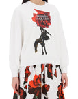 Alexander Mcqueen shadow rose sweatshirt