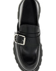 Alexander Mcqueen brushed leather wander loafers for