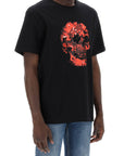 Alexander Mcqueen wax flower skull printed t-shirt