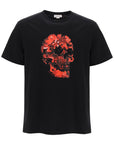 Alexander Mcqueen wax flower skull printed t-shirt