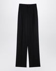 Saint Laurent Black wool wide trousers