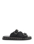 Alexander Mcqueen leather punk slides for ed