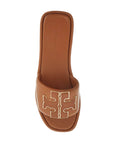 Tory Burch double t leather slides