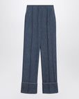 Valentino Blue trousers in Chambray Denim