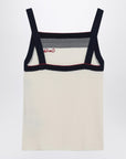 Top with Chez Valentino embroidery in wool
