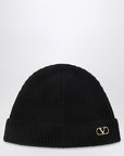 Valentino Garavani VLogo Signature beanie black in cashmere